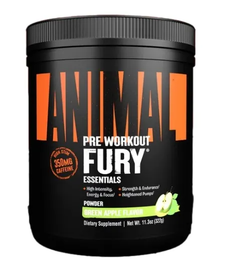 Universal Nutrition - Animal Fury, Green Apple, Proszek, 330g