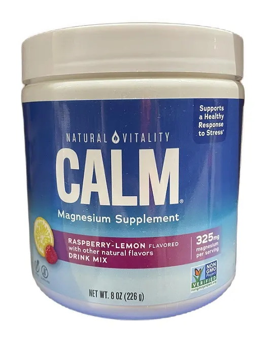 Natural Vitality - Natural Calm, Raspberry Lemon, Proszek, 226g