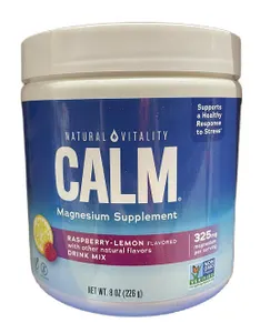Natural Vitality - Natural Calm, Raspberry Lemon, Proszek, 226g