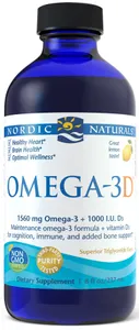 Nordic Naturals - Omega-3D, 1560mg, Smak Cytrynowy, 237 ml