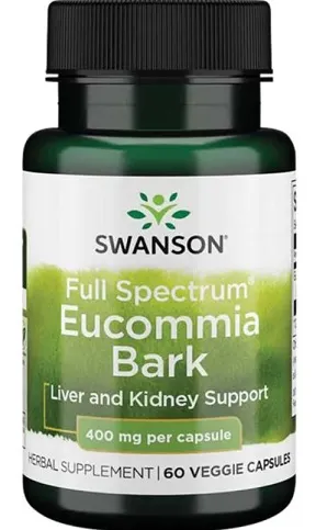 Swanson - Eucommia Bark, 400mg, 60 vkaps