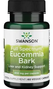 Swanson - Eucommia Bark, 400mg, 60 vkaps
