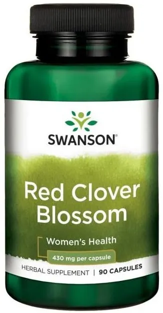 Swanson - Red Clover Blossom (Koniczyna Łąkowa), 430mg, 90 kapsułek