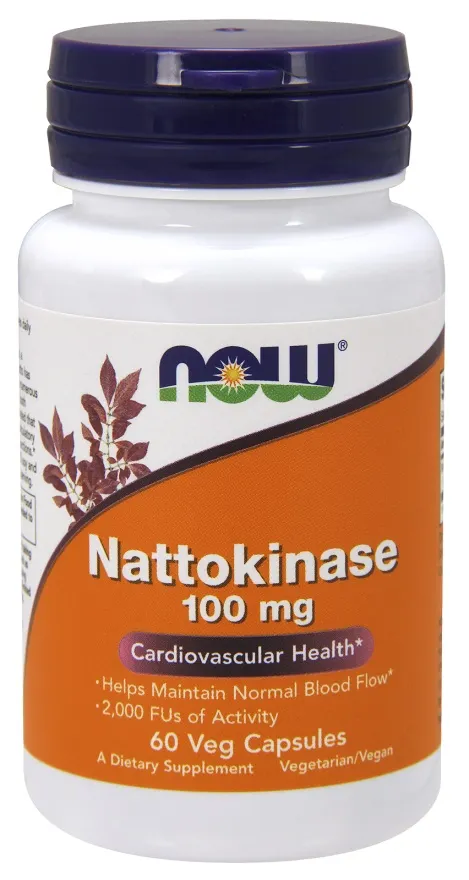 NOW Foods - Nattokinaza, 100mg, 60 vkaps