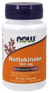 NOW Foods - Nattokinaza, 100mg, 60 vkaps