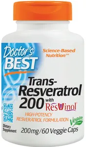 Doctor's Best - Trans-Resveratrol + ResVinol-25, 200mg, 60 vkaps