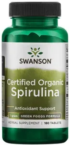 Swanson - Spirulina Certified, 500mg, 180 tabletek