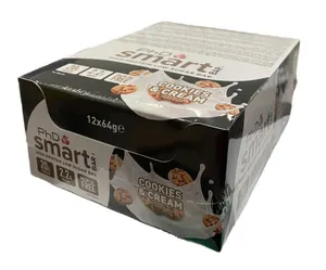 PhD - Baton Smart Bar, Cookies & Cream, 12 szt. x 64g