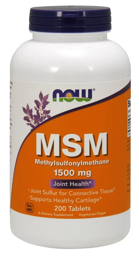 NOW Foods - MSM, Zdrowe Stawy, 1500 mg, 200 tabletek