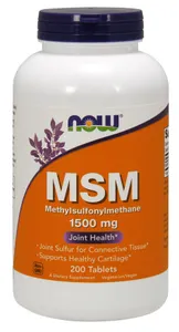 NOW Foods - MSM, Zdrowe Stawy, 1500 mg, 200 tabletek