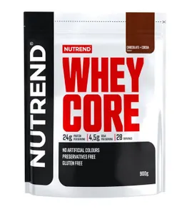 Nutrend - Odżywka Białkowa Whey Core, Chocolate + Cocoa, Proszek 900g