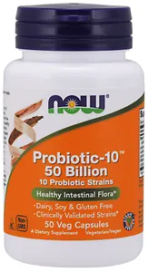 NOW Foods - Probiotic-10, 50 Billion, Probiotyk, 50 vkaps