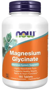 NOW Foods - Magnez, Glicynian, 180 tabletek