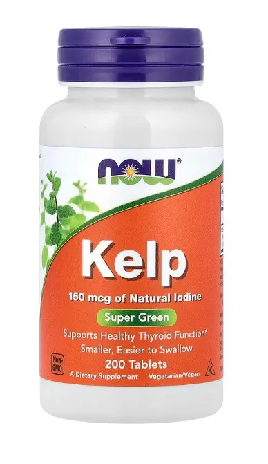 NOW Foods - Kelp, Jod, 150mcg, 200 tabletek