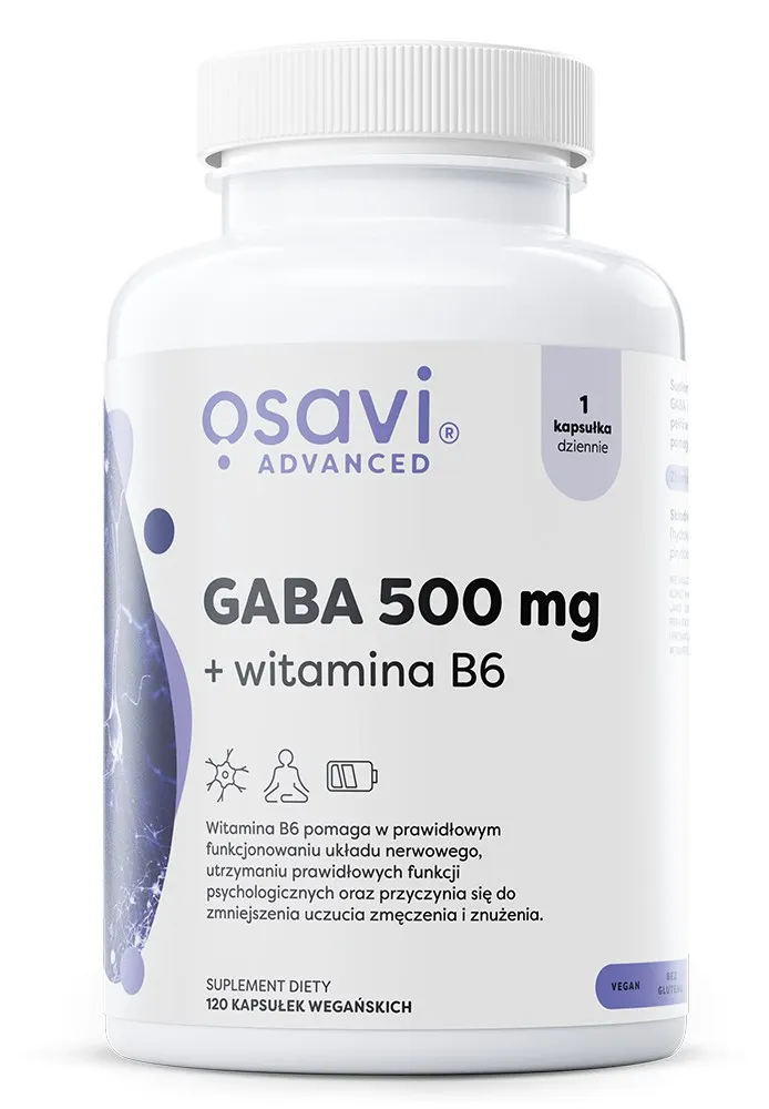 Osavi - GABA 500mg + Witamina B6, 120 vkaps