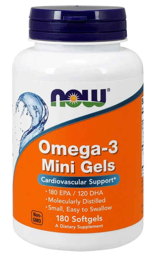 NOW Foods - Omega 3 Mini Gels, 180 kapsułek miękkich
