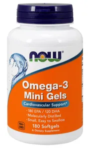 NOW Foods - Omega 3 Mini Gels, 180 kapsułek miękkich