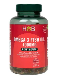Holland & Barrett - Omega 3 Fish Oil, 1000mg, 120 kapsułek