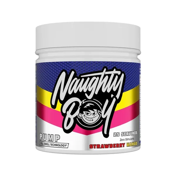 Naughty Boy - Pump, Strawberry Mango, Proszek 400g