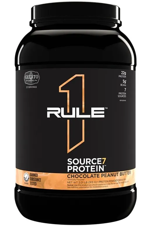 Rule One - Odżywka Białkowa Source7 Protein, Chocolate Peanut Butter Gelato, Proszek 913g