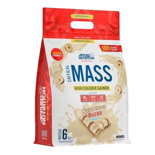 Applied Nutrition - Gainer, Critical Mass, White Choco Bueno, Proszek, 6000g