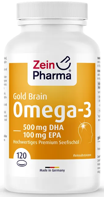 Zein Pharma - Omega 3 Gold, Brain Edition, 120 kapsułek miękkich