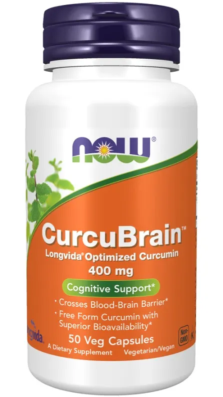 NOW Foods - CurcuBrain, 400mg, 50 vkaps
