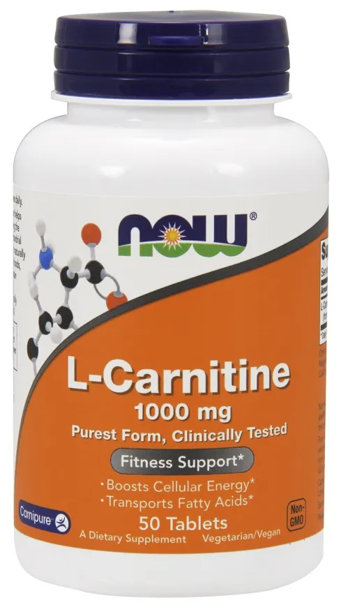 NOW Foods - L-Karnityna, 1000mg, 50 tabletek