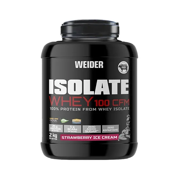 Weider - Izolat, Isolate Whey 100 CFM, Lody Truskawkowe, Proszek, 2000g