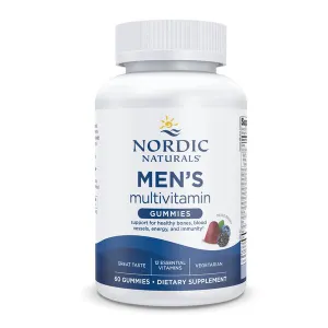 Nordic Naturals - Men's Multivitamin Gummies, Multiwitaminy dla Mężczyzn, Mixed Berry, 60 żelek