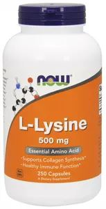 NOW Foods - L-Lizyna, 500mg, 250 kapsułek