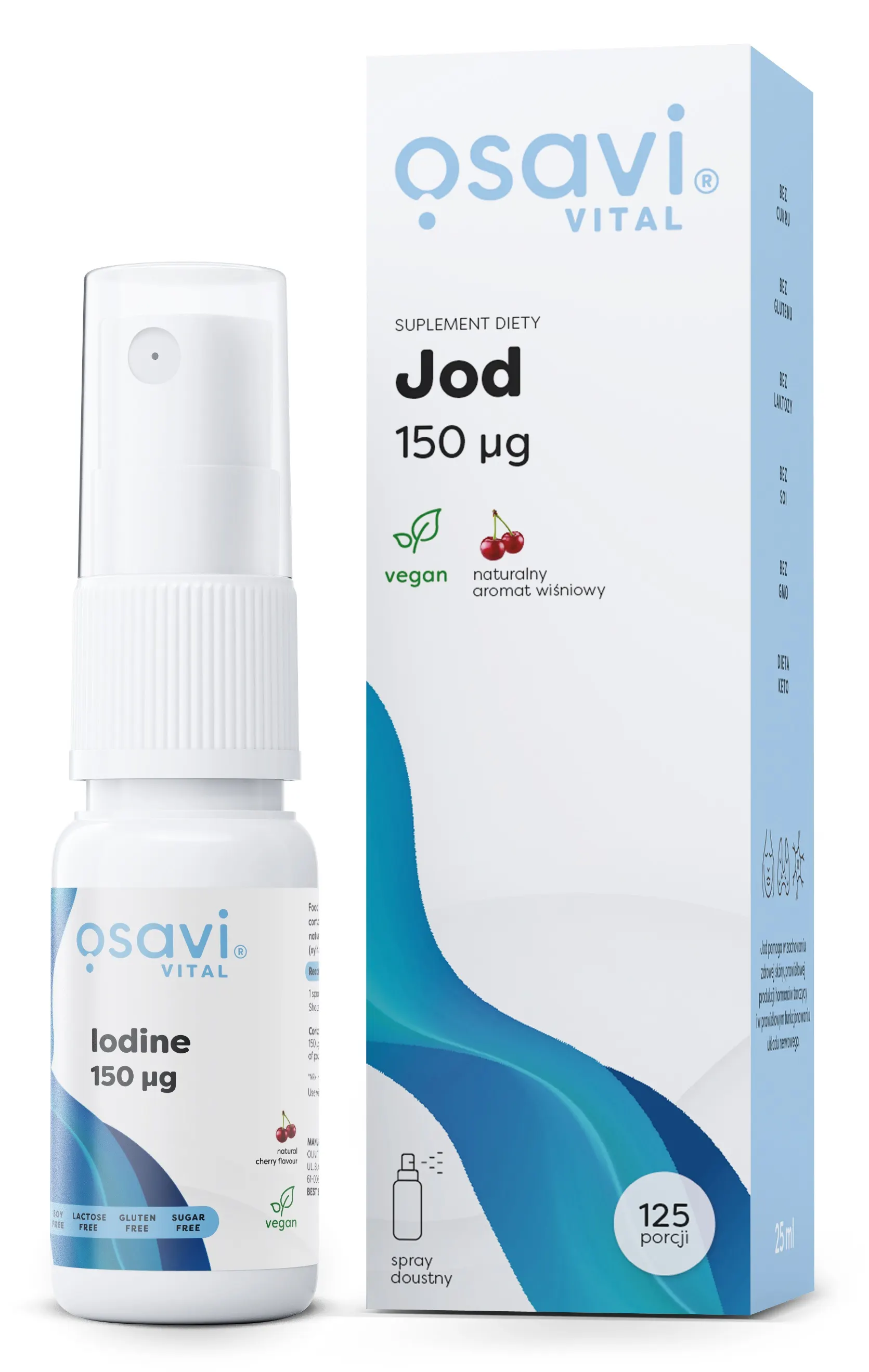 Osavi - Jod Spray Doustny, 150 µg, Wiśnia, 25 ml