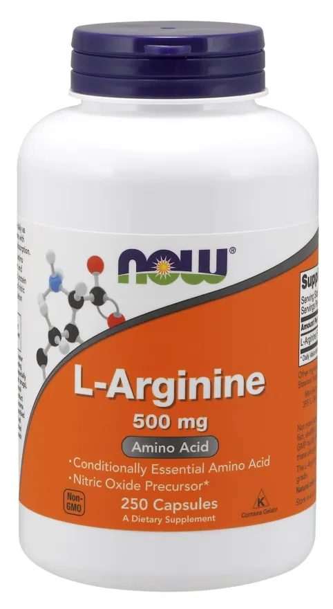 NOW Foods - L-Arginina, 500mg, 250 kapsułek