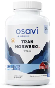 Osavi - Tran Norweski Kapsułki, 1000mg, Cytryna, 180 kapsułek miękkich
