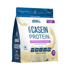 Applied Nutrition - Białko Kazeinowe 100% Casein Protein, Krem Waniliowy, Proszek 900g