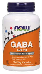NOW Foods - GABA z Witaminą B6, 500mg, 100 vkaps