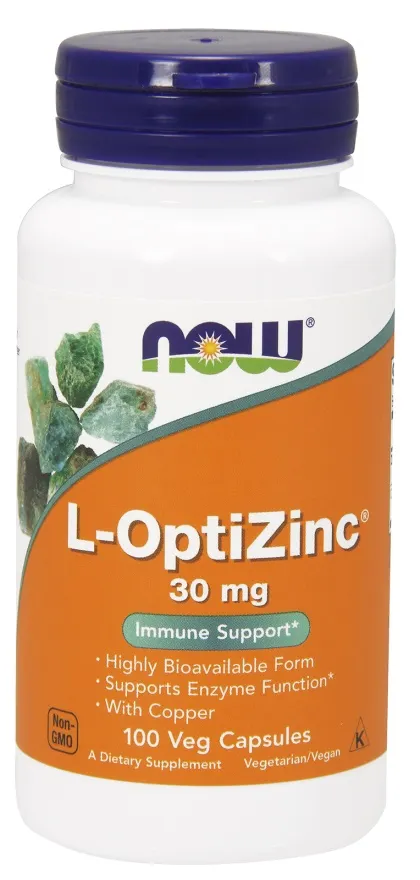NOW Foods - L-OptiZinc, 30mg, 100 vkaps
