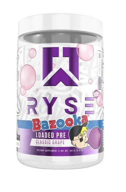 RYSE - Przedtreningówka, Loaded Pre V2, Bazooka Classic Grape, Proszek 450g