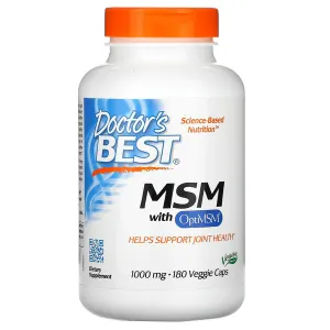 Doctor's Best - MSM z OptiMSM Vegan, 1000mg, 180 vkaps