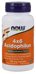 NOW Foods - Acidophilus 4x6, Probiotyki, 120 vkaps