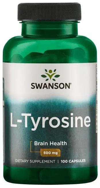 Swanson - L-Tyrozyna, 500mg, 100 kapsułek