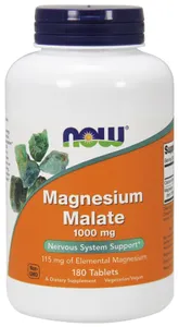 NOW Foods - Magnesium Malate, 1000 mg, 180 tabletek