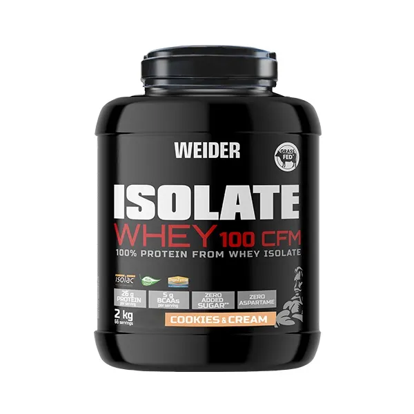 Weider - Izolat, Isolate Whey 100 CFM, Cookies & Cream, Proszek, 2000g
