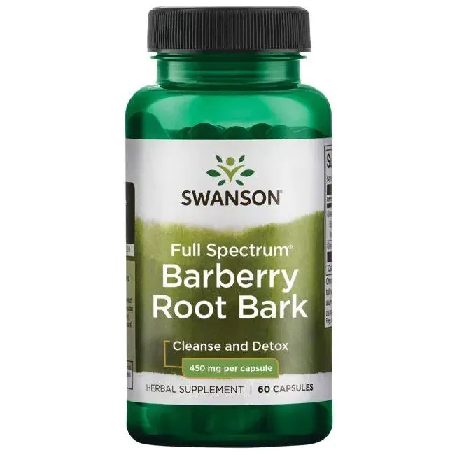 Swanson - Full Spectrum Barberry Root Bark, 450mg, 60 Kapsułki