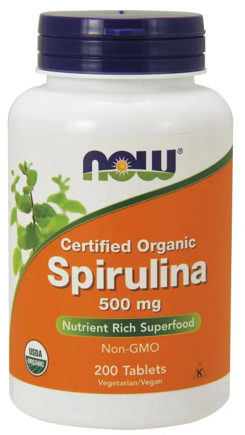 NOW Foods - Spirulina, 500 mg, 200 tabletek