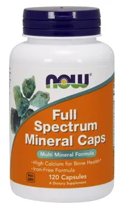 NOW Foods - Full Spectrum Minerals, Minerały bez Żelaza, 120 kapsułek
