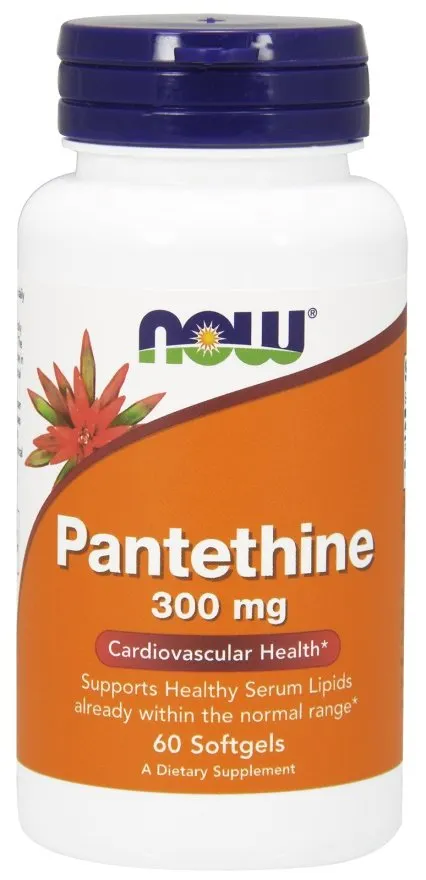 NOW Foods - Pantetyna (Kwas Pantotenowy), 300mg, 60 kapsułek miękkich