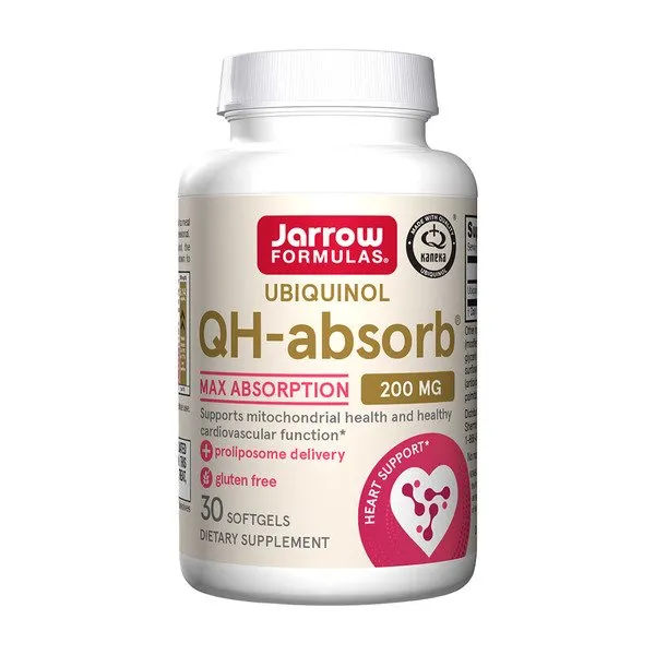 Jarrow Formulas - Ubiquinol QH-absorb, 200mg, 30 kapsułek miękkich