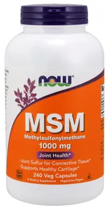NOW Foods - MSM, Zdrowe Stawy, 1000mg, 240 kapsułek