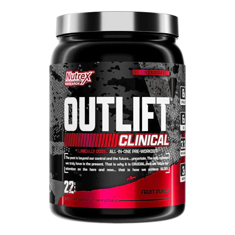 Nutrex - Przedtreningówka, OutLift Clinical, Fruit Punch, Proszek 636g